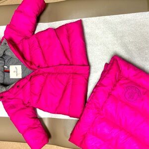 Moncler Pink double padded Coat With Matching Blanket